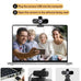 Tewiky Full HD Webcam with Built-in Microphone and Rotatable Tripod, 1080P Video and Wide Angle Camera, Privacy Cover, for Desktop PC or Laptop Computer
