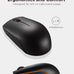 Lenovo 300 Wireless Mouse, Black, Computer Mouse for PC and Laptop with Windows, Ambidextrous Design, 2.4 GHz Nano USB Receiver, 12 Month Battery Life