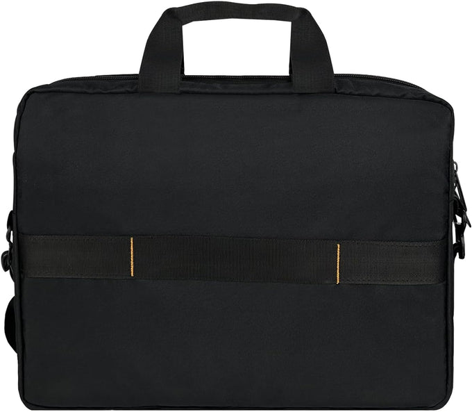 Amazon Basics 15.6 in Laptop Bag with Shoulder Strap and Handle, Large Capacity, Spacious Compartments, Black