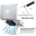 Adjustable Laptop Stand with Cooling Fan, Aluminium Alloy Multi-Angle Computer Holder for Desk, Portable Notebook Metal Mount Compatible with MacBook, Air, Pro, Dell, Alienware All Laptops 11"-17.3"