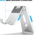 OMOTON C2 Adjustable Aluminum Cell Phone Stand with Charging Cutout, Silver