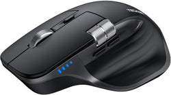 TECKNET Wireless Mouse, Side Scroll Bluetooth Rechargeable, 3-Device
