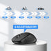 TECKNET Bluetooth Mouse, 4000DPI Wireless Mouse Bluetooth for Laptop 2-in-1(BT 5.0/3.0+2.4Ghz) Computer Mouse, Portable PC Mouse Wireless with USB Receiver for Mac, Compatible with MacBook Chromebook