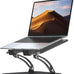 Nulaxy Ergonomic Adjustable Laptop Stand for Desk, Dual Foldable Computer Riser with Advanced Heat-Vent, Heavy-Duty Portable Notebook Holder for Posture Correction, Compatible with Mac 10-16" Laptops