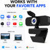 1080P Webcam for PC with Microphone, Privacy Cover & Tripod