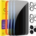 PEHAEL for iPhone 16 Pro Max Privacy Screen Protector+Camera Lens Protector