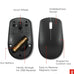 Lenovo 530 Wireless Mouse – Full Size Computer Mouse for PC, Laptop, Windows Computer - 2.4 GHz Nano USB Receiver - Ambidextrous Design - 12 Months Battery Life – Cordless