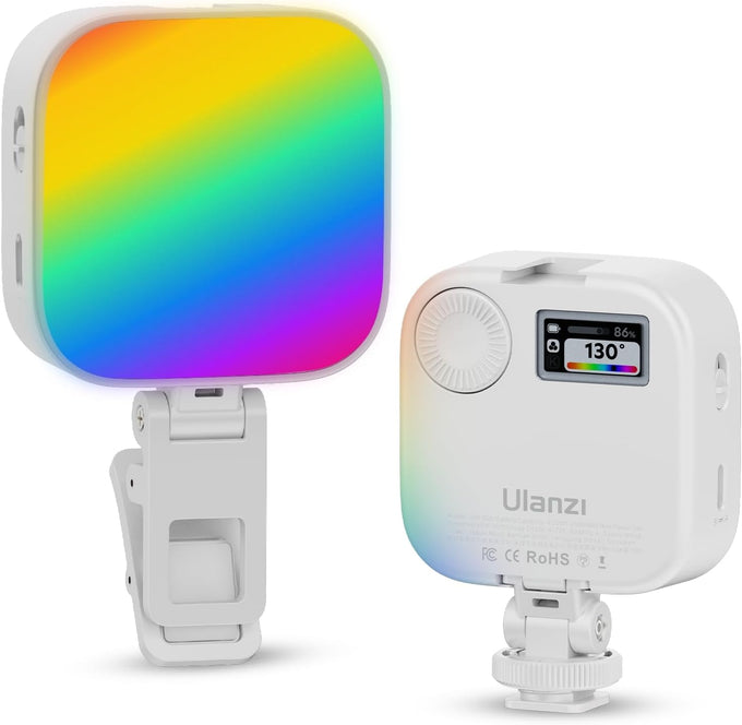 ULANZI VL49 RGB Video Lights LED Camera Light with 3 Cold Shoe & 1/4 Screw