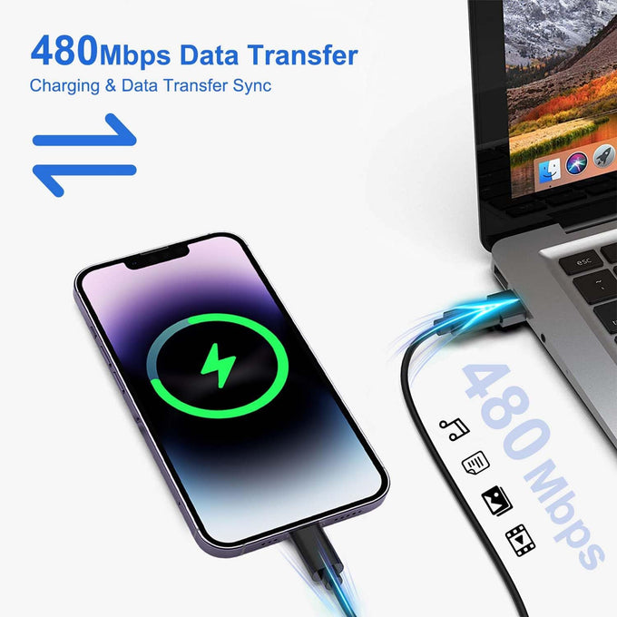 Multi USB Charging Adapter Cable Kit, USB C to Ligh-ting Adapter Box