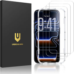 UNBREAKcable 3-Pack Screen Protector for iPhone 17 Pro Tempered Glass