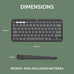 Logitech Pebble Keys 2 K380s Wireless Bluetooth Keyboard - Tonal Graphite