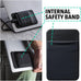 Slipdrive - Portable Hard Drive Sleeve for Laptop - SSD Solid State Drive - Reusable Adhesive - Stick on External Hard Drive Carrying Case - Pocket Pouch (Small, Black)