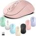 Wireless Mouse, 2026 New Model, Silent Click Ergonomic Design, Portable, 4 Buttons, Adjustable DPI (800/1200/1600), for Laptop/PC/Office (Beige)