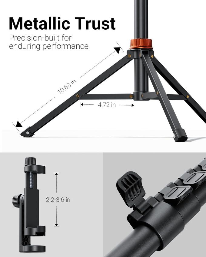 VIMOSE 66" Phone Tripod, Tripod for iPhone with Remote & Phone Stand