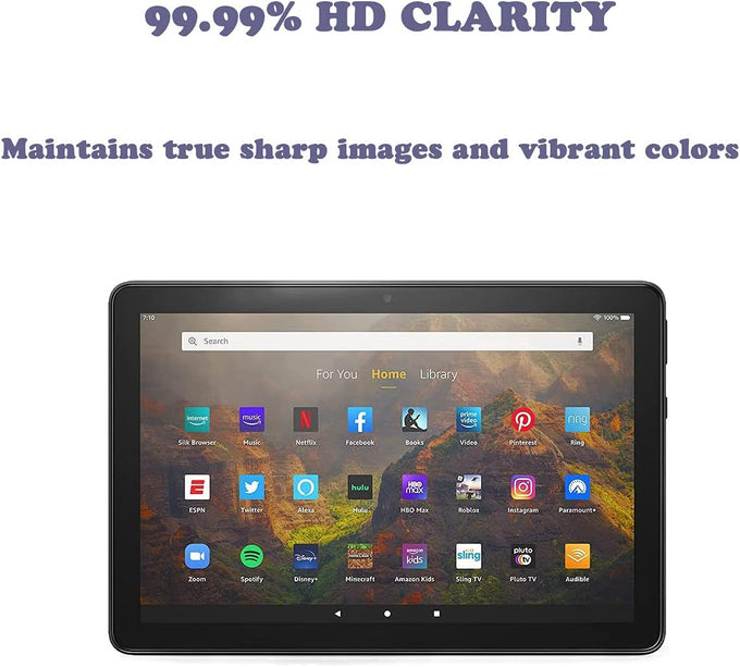 2-Pack Screen Protector for All-New Fire HD 10 / Fire HD 10 Plus /10 Kids Pro/ 10 Kids Tablet 10.1 inch (13th/11th Generation, 2023/2021 Release) 9H Hardness Tempered Glass Guard