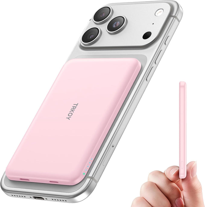 for Magsafe Portable Charger, 5000mAh Slim Wireless Magnetic Power Bank
