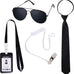 Pistha Agent Costume Secret Security Service Costume Accessories Halloween