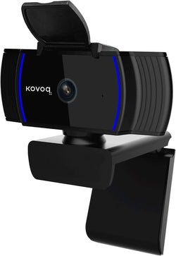 1080P Webcam with Microphone and Privacy Cover, Streaming Webcam Full HD, USB Mac/PC/Desktop/Laptop Web Camera for Remote Working/Learning, Compatible with Zoom/Skype/Facetime/Teams and More
