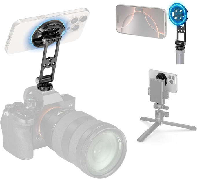 SMALLRIG Magnetic Metal Phone Mount with Cold Shoe Mount - 5156