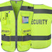 TCCFCCT Security Vest for Security Guard 9 Pockets Safety Vest, Black L