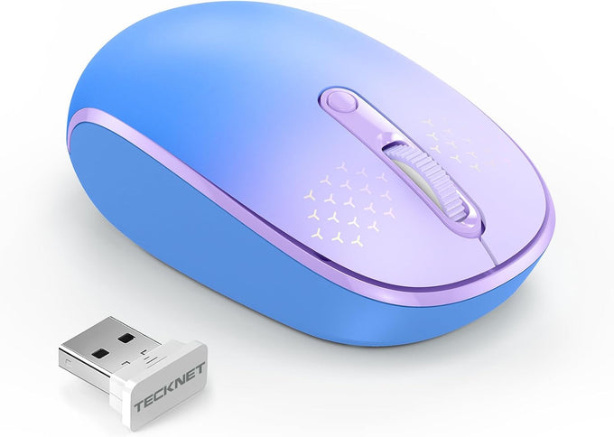 TECKNET Compact Ambidextrous Wireless Mouse for Laptop Mint Green