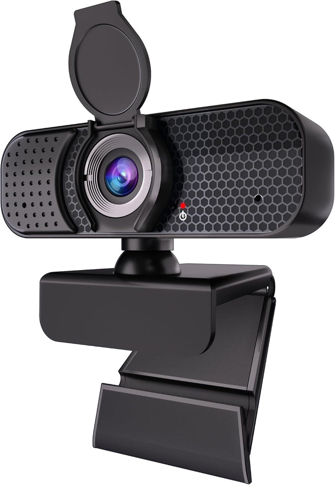 C26 1080P Webcam with Microphone USB Computer Camera USB-A-USB-C Adapter