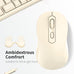 Wireless Mouse, 2026 New Model, Silent Click Ergonomic Design, Portable, 4 Buttons, Adjustable DPI (800/1200/1600), for Laptop/PC/Office (Beige)