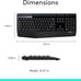 Logitech MK345 Full Size Wireless Keyboard and Mouse Combo - Black
