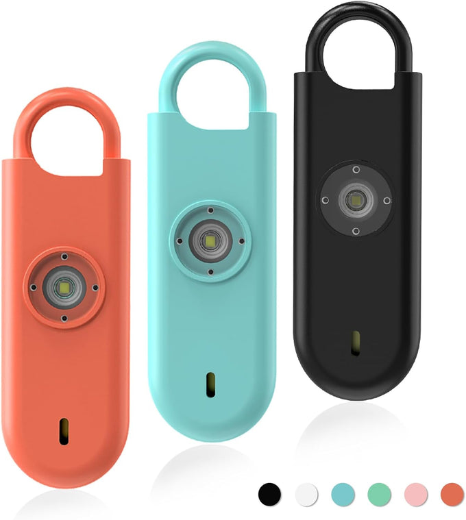 Fauxomor 140dB Personal Safety Alarm for Women 3pack Self Defense Keychain