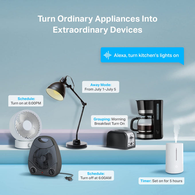 Kasa Smart Plug Ultra Mini 15A, EP10P4, Smart Home Wi-Fi Outlet