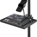 BILIONE Mic Stand Tray 10.6" x 7.8" Large with Crab Clamp for Mixers & Gear