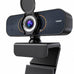 1080P Webcam with Microphone and Privacy Cover Plug&Play