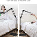 Tablet Floor Stand with 5LB Metal Base, Overhead Bed Phone Stand Angle Height Adjustable Holder, Universal Floor Stand Compatible with iPhone iPad Pro Air Mini, Samsung Tab, Kindle, E-Readers…