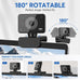 1080P HD USB Webcam Built-in Mic Auto Light Adjustment PC Camera for Video Conference Streaming Zoom Teams Switch 2