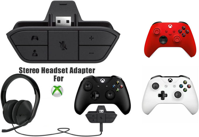 Plauduct Stereo Headset Adapter for Xbox One/One S/Elite 1&2/for Xbox Series X|S Controllers, Mic Headphone Adapter for Xbox One Controller, Audio Kit for Xbox Series S|X X One