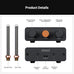 Fosi Audio Music Visualizer, Sound Pickup Spectrum Analyzer, Vintage Tube RGB Ambient Light, Microphone Voice Picking Volume Display Meter for Home Stereo System Desktop, with Sensitivity Adjustment