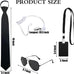 4 Pcs Agent Costume Accessories Spy Secret Agent Security Guard Costume Accessory Earpiece Glasses Halloween Cosplay Party