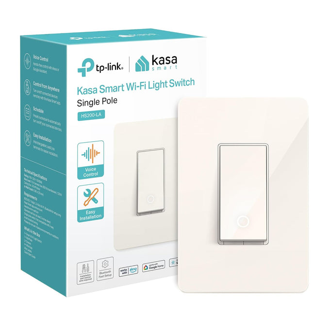 Kasa Smart Light Switch, Single Pole, Need Neutral Wire, HS200