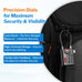 Forge TSA Approved Luggage Locks, Open Alert Cable Lock, Black, 2 Pack