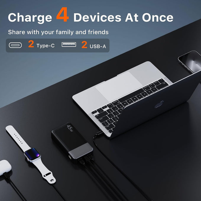 JUOVI Power Bank 45W 20000mAh Portable Charger