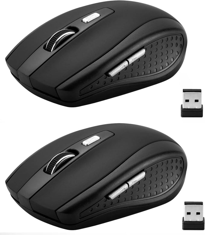 Guiheng Wireless Mouse, 2.4Ghz Wireless Mouse Computer Mouse 1200DPI,6 Buttons with Nano Receiver for Laptop,PC,Chromebook,Computer,Notebook,Office-10 Pack