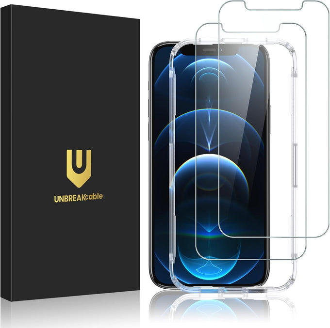 UNBREAKcable 2-Pack Screen Protector for iPhone 12/12 Pro Tempered Glass