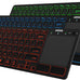 Arteck Universal Backlit 7-Colors Bluetooth Touch TV Keyboard with Easy Media Control and Build-in Touchpad for TV-Connected Computer, Smart TV, Desktop, Laptop, iPad, Surface, Tablet, HTPC
