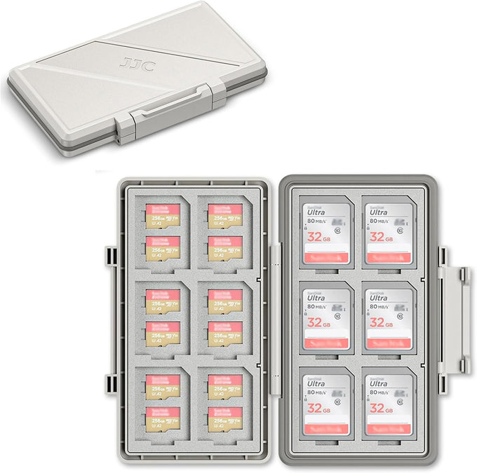 36 Slots Memory Card Case Water-Resistant Anti-Shock Memory Card Wallet for 24 Micro SD SDXC SDHC TF Cards and 12 SD SDXC SDHC Cards