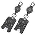 MNGARISTA Retractable Badge Holder,Heavy Duty Carabiner Clip Keychain Badge Reel,Tactical ID Card Key Holder with 31.5" Retractable, Black