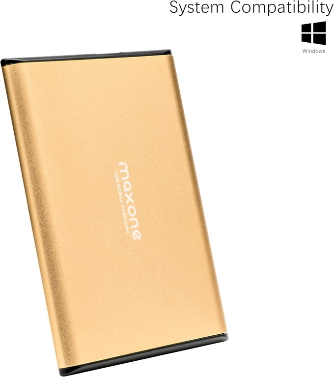 Maxone 500GB Ultra Slim Portable External Hard Drive HDD USB 3.0 Compatible