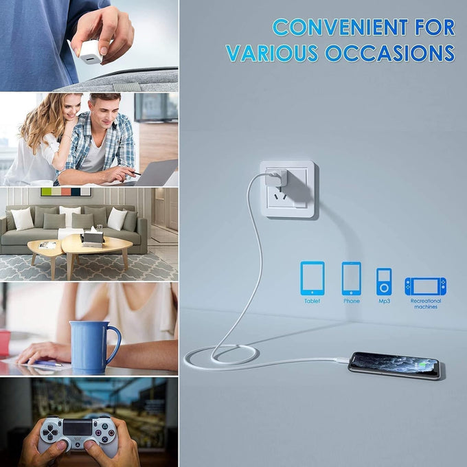 iPhone Charger,[MFi Certified] 2Pack 6FT Lightning Cable