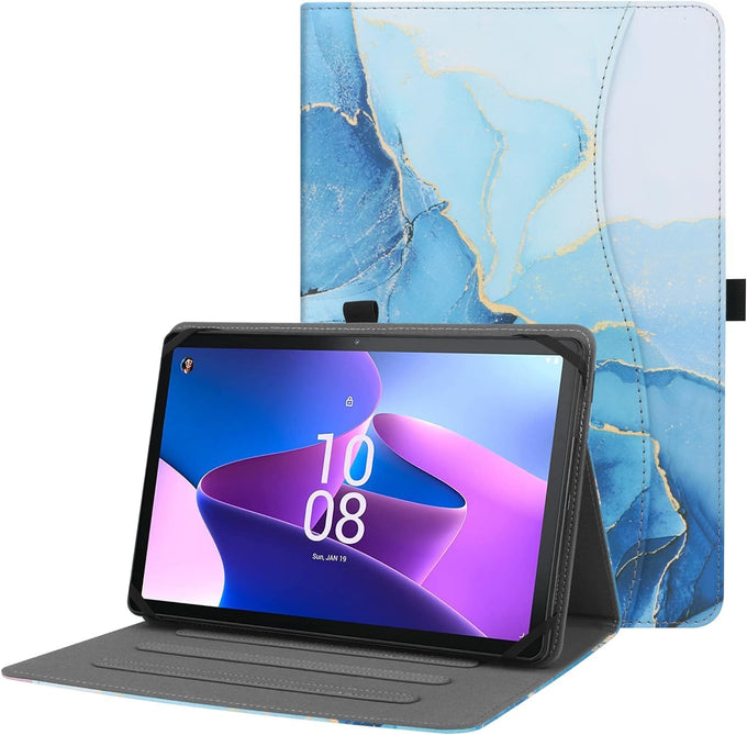 HGWALP Universal 10.1",10.2",10.5",10.9",11" Tablet Case,Multi-Viewing Angels Stand Folio Case with Handstrap for Lenovo M10/M11/Callsky/Onn/URAO Tablet/Frameflow/Evermyth/WXUNJA-Black