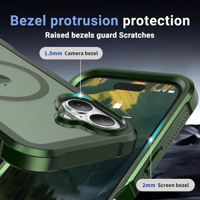 jaroco Magnetic for iPhone 17 Case Heavy Duty Protection Army Green