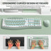 Wireless Keyboard and Mouse Combo Silent Ergonomic Curved Design for Office